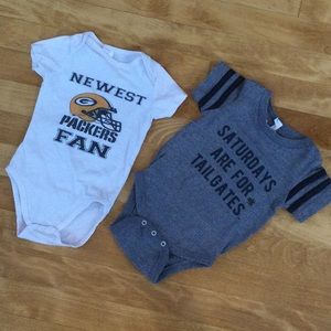 Cute sports onesies size 6M